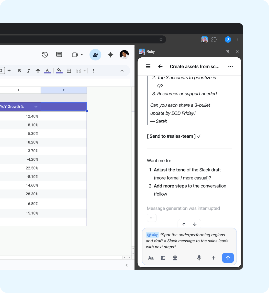 Sales teams using Ruby Chrome Extension