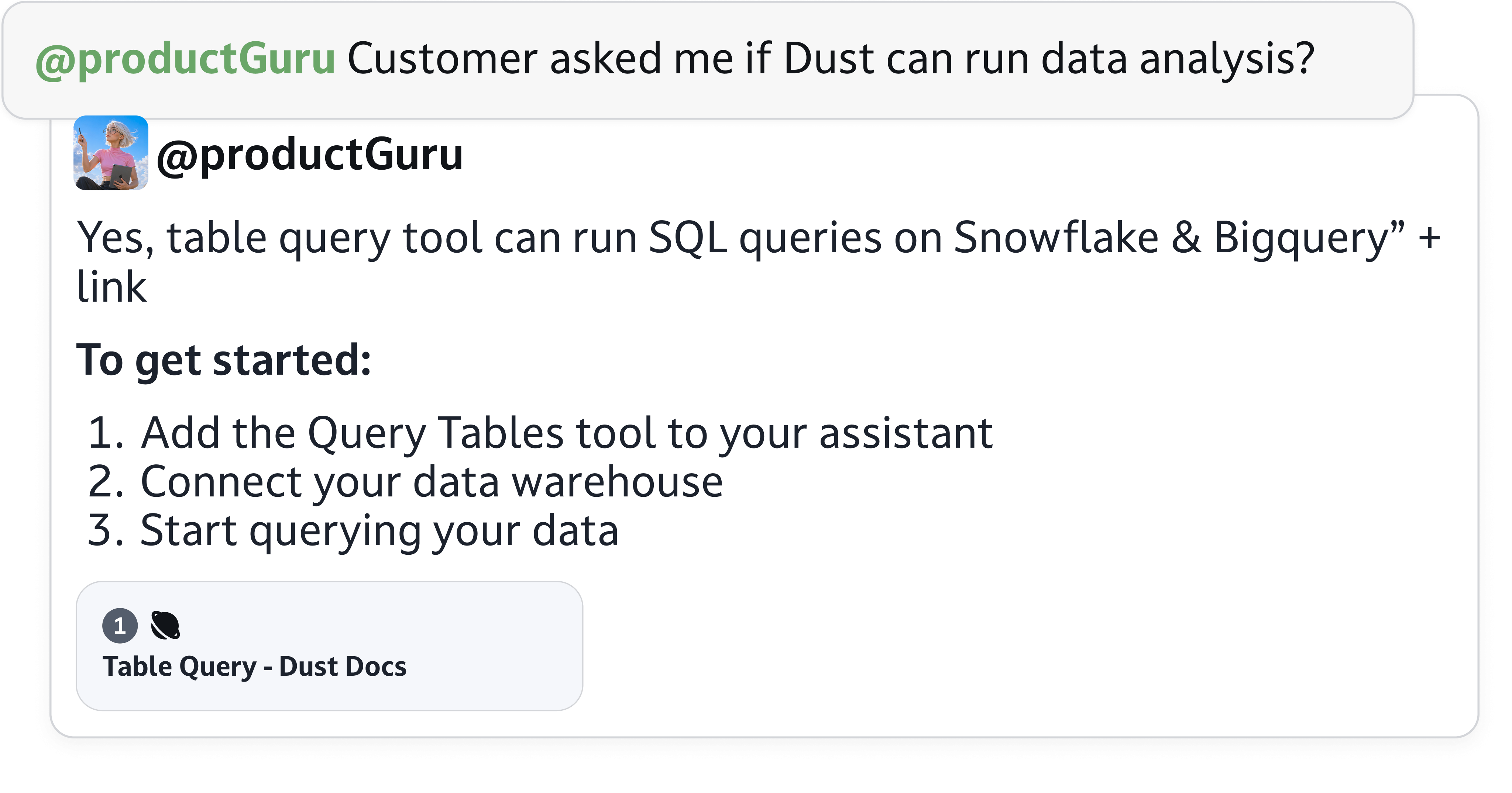 Product expert 1